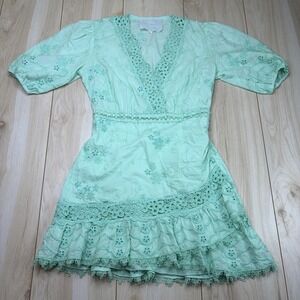 TEMPTATION POSITANO Women's Small Medium Blue Frail Mini Dress MARTITE